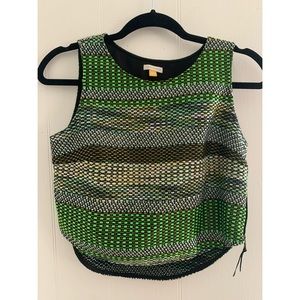 Anthropologie Leifsdottir Woven Jade Crop Top - size 4